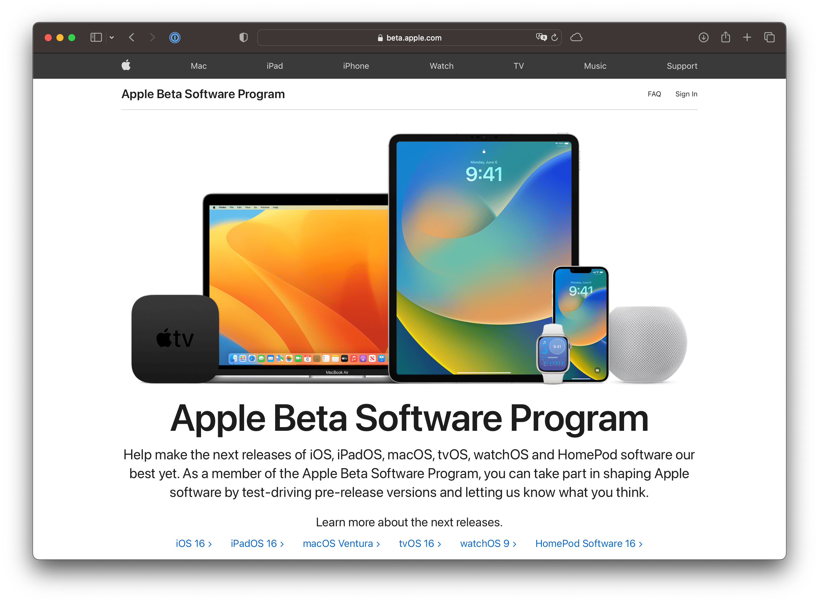 apple beta programme ios 16