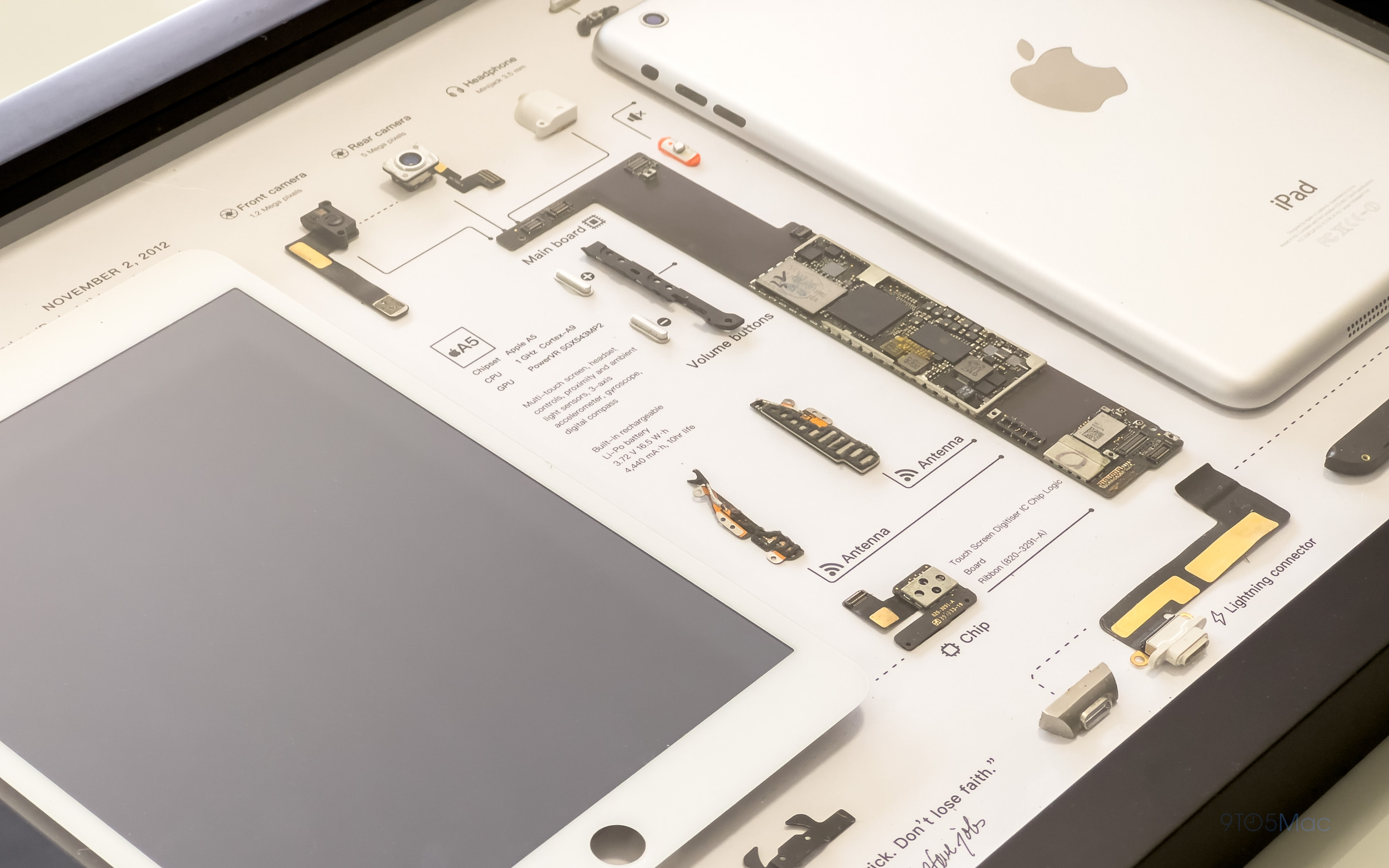 Here's a look at a first generation iPad mini taken apart and crafted by GRID