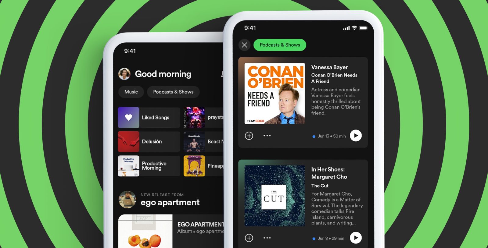 Spotify redesigns its home screen with sections for music and podcasts