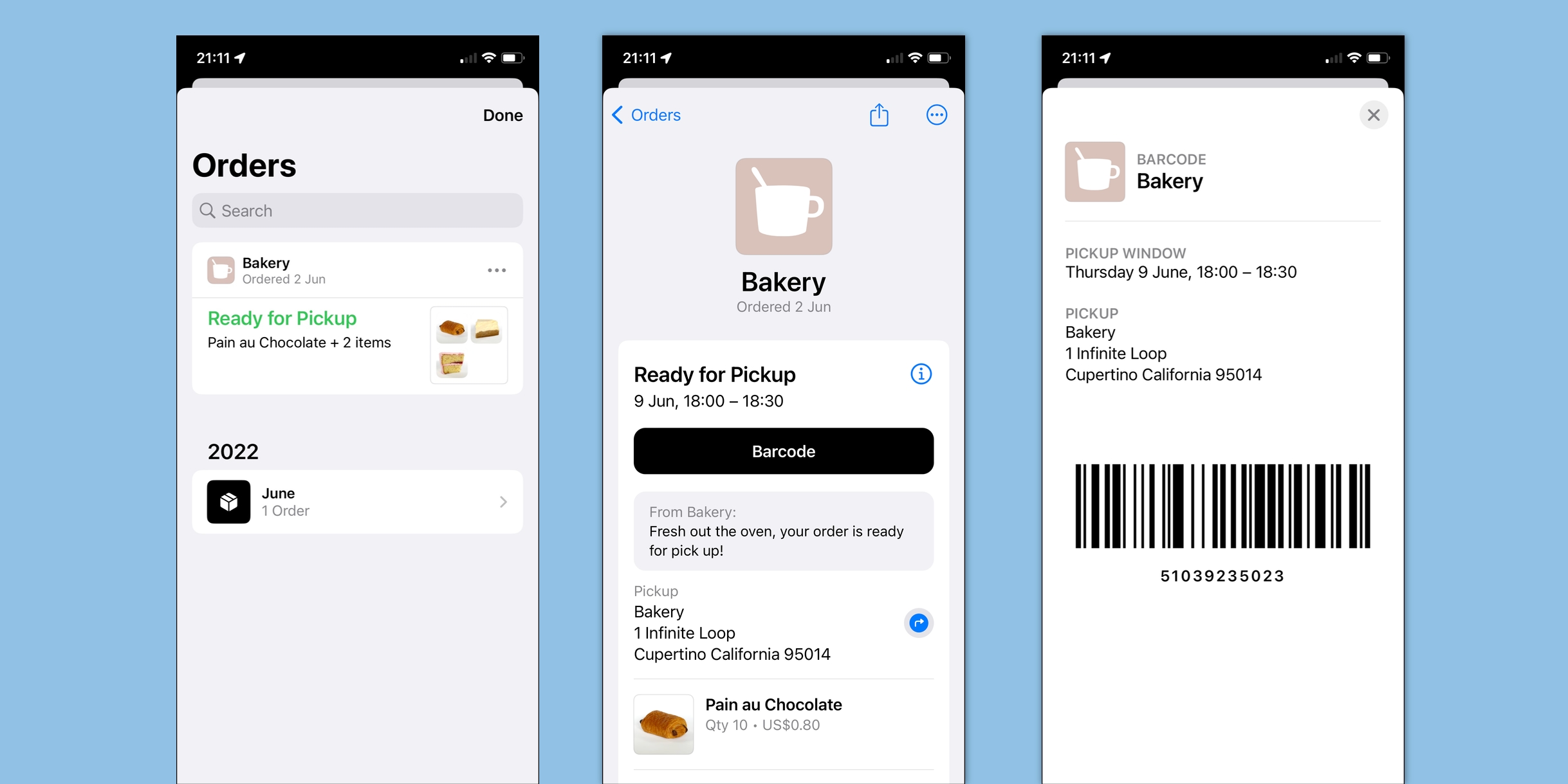 Order tracking in the iOS 16 Wallet app