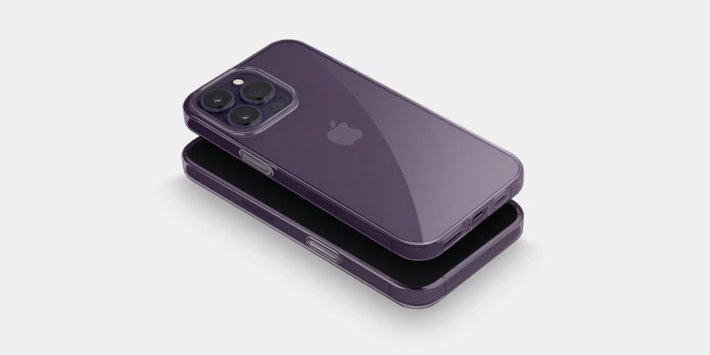 CASELIX iPhone 14 pro max case Deep Purple Clear Case