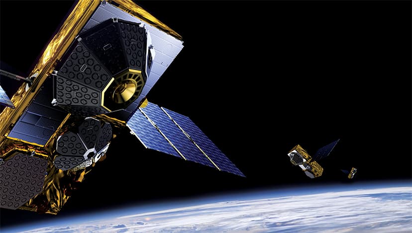 Graphic of Globalstar satellite which will provide Apple's emergency SOS via satellite