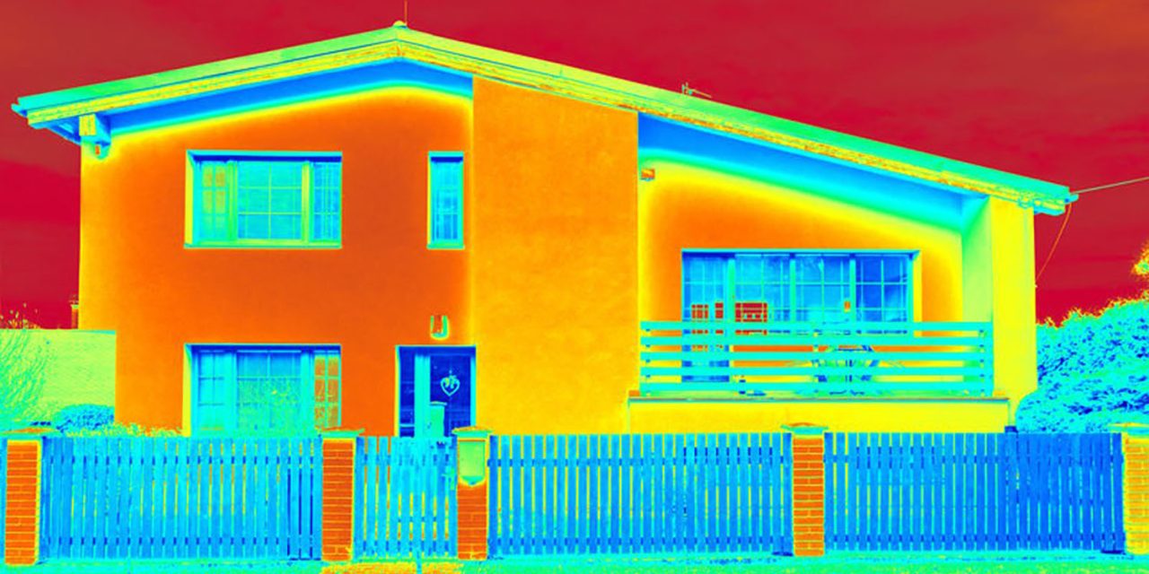 Apple Headset patent | Near infrared image of a house, showing heat loss
