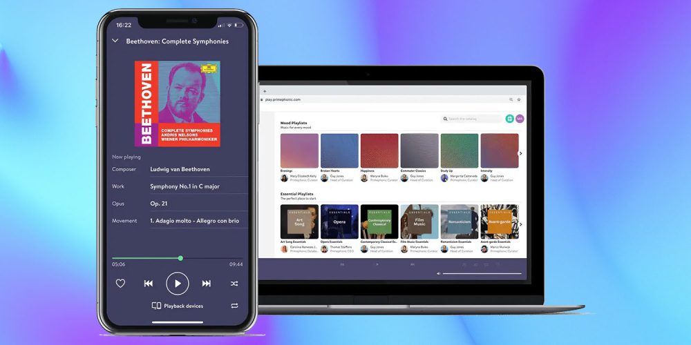 Apple Music Classical | Primephonic screengrabs on iPhone and Mac
