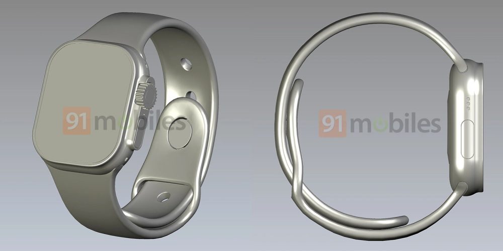 Apple Watch Pro design |  Claimed CAD rendering