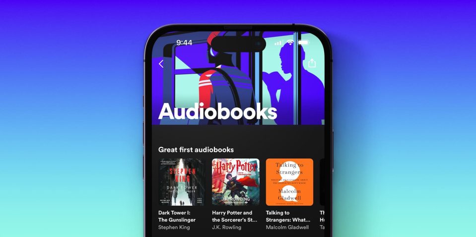 Spotify audiobooks screengrab