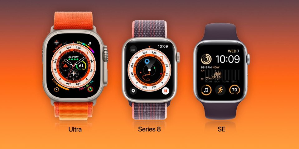 Apple Watch Ultra vs Series 8, SE