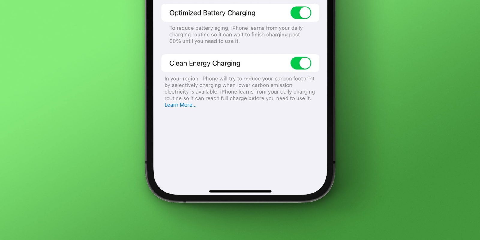 IOS 16 1 Adds Clean Energy Charging Feature 9to5Mac