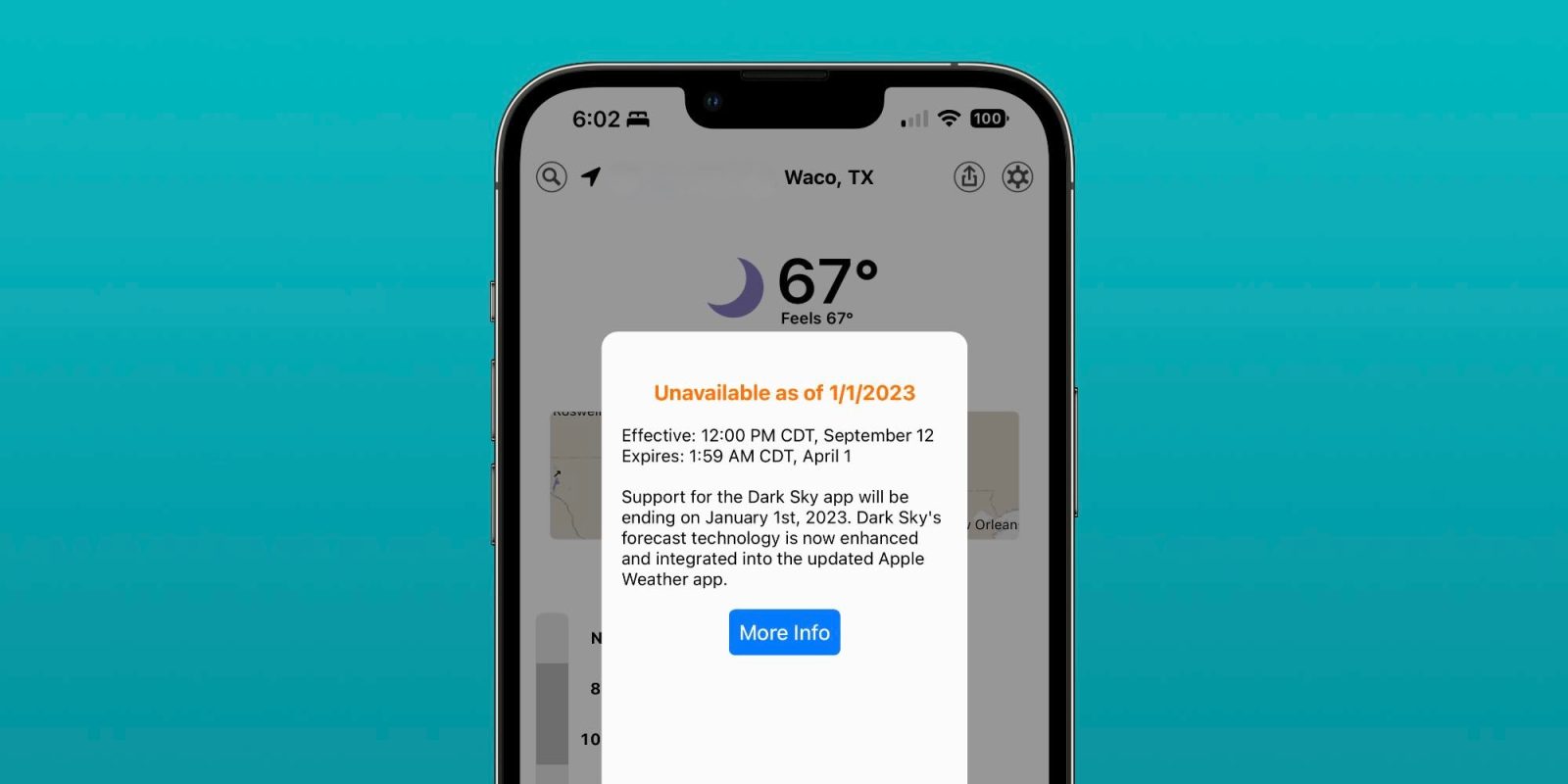 Apple warns Dark Sky for iOS users of 2023 shutdown [U: Removed from App Store]