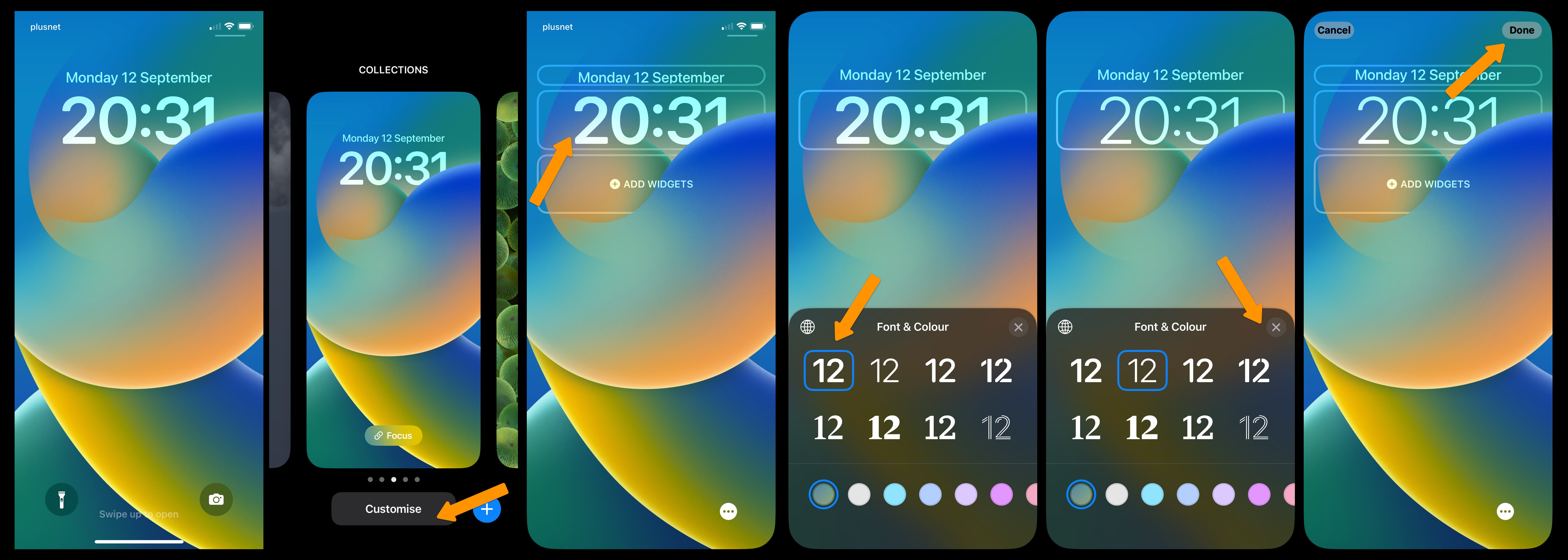 How to change iPhone time font on the iOS 16 lock screen