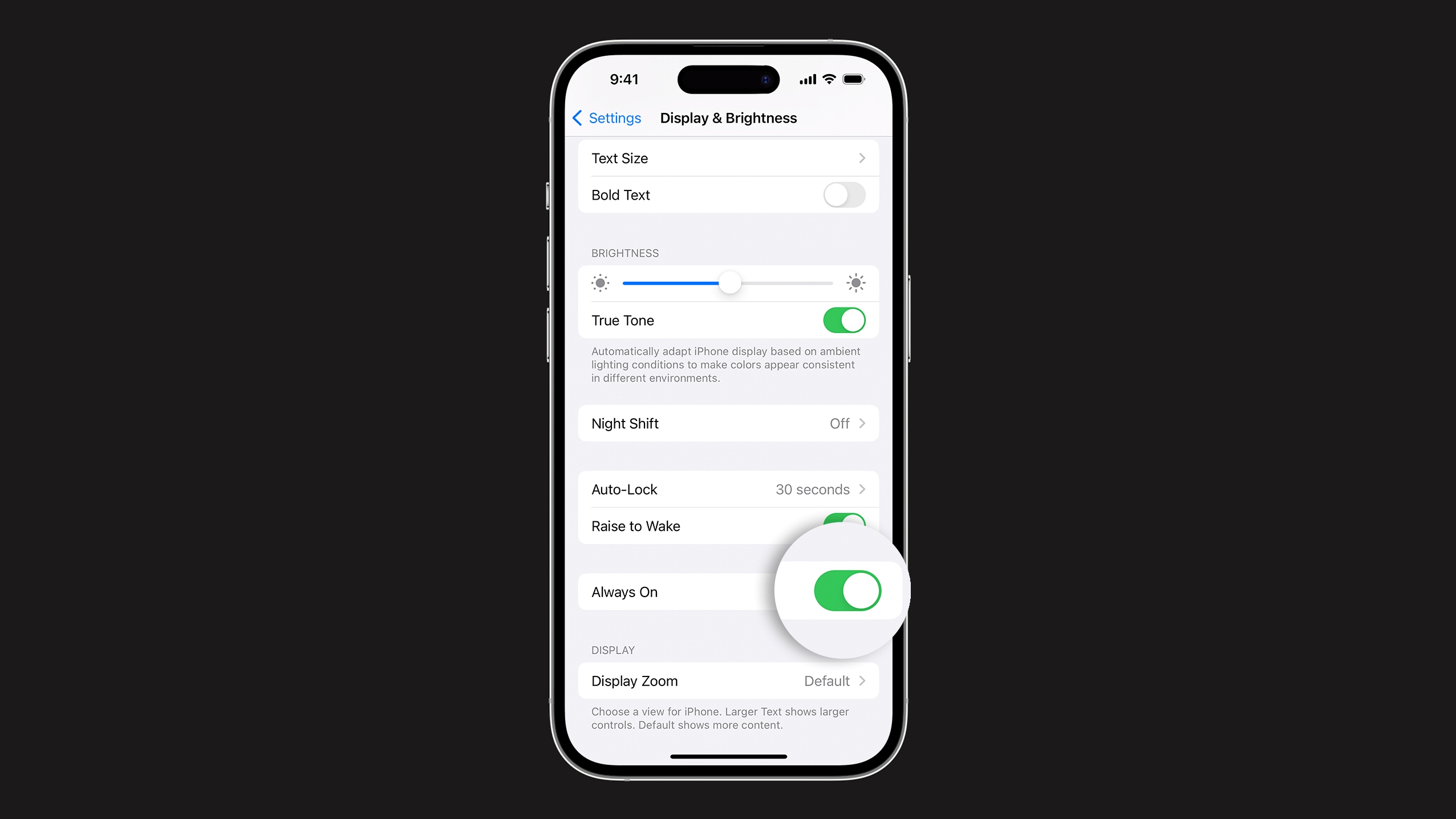 How to turn off iPhone 14 Pro always-on display