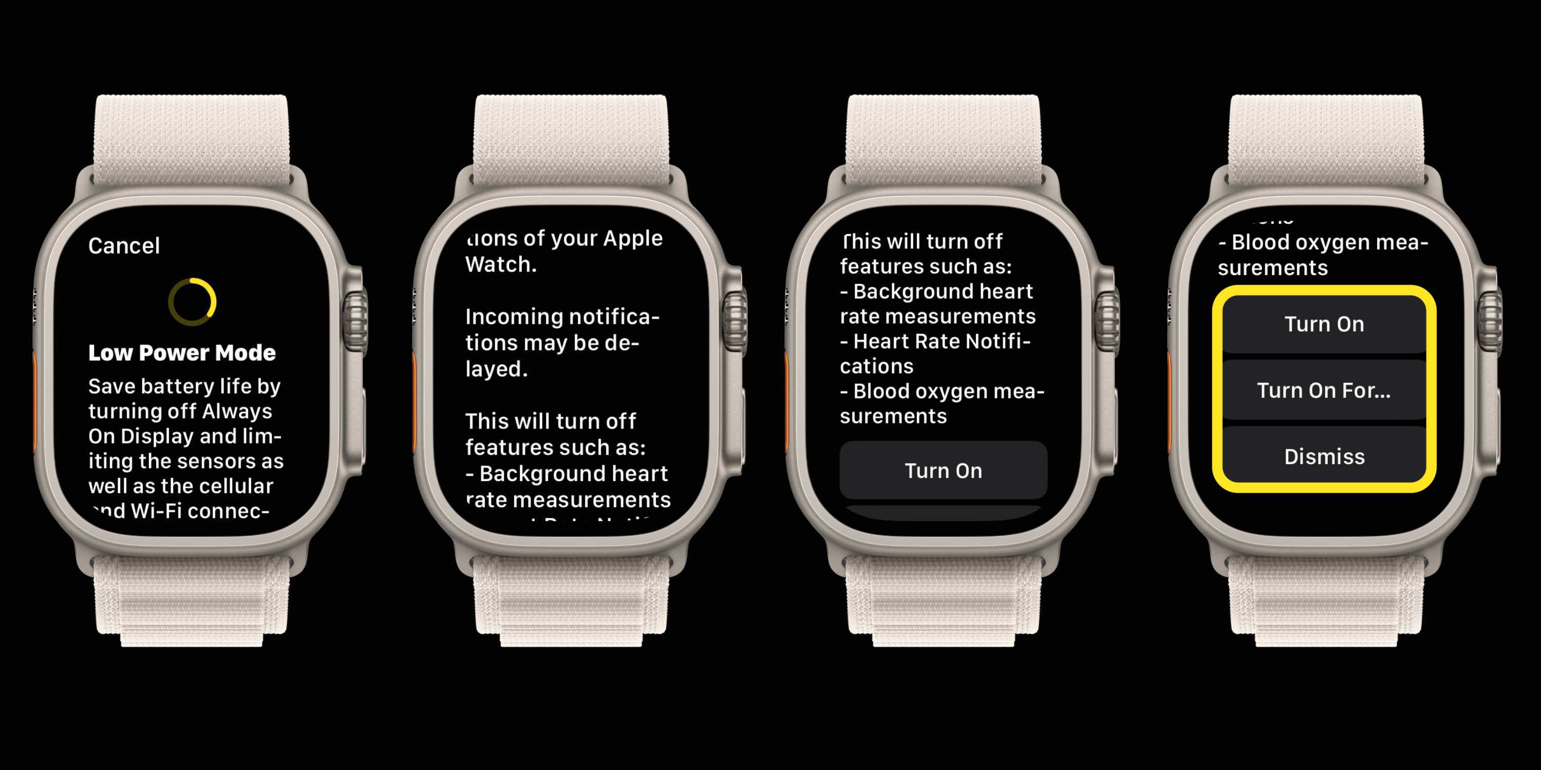 Apple Watch 2の低電力モードをオンにする方法