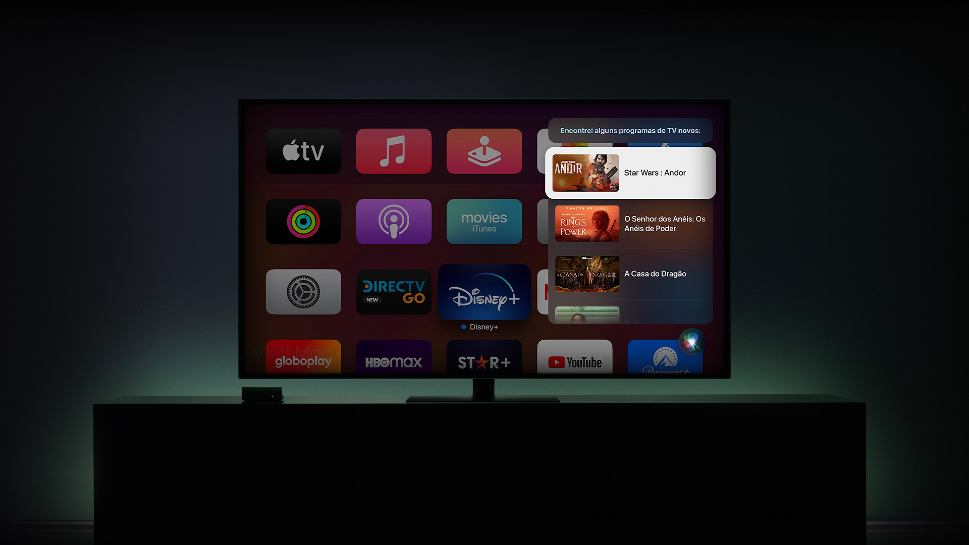ganske enkelt tag Diktat Here's a look at the new Siri interface on Apple TV