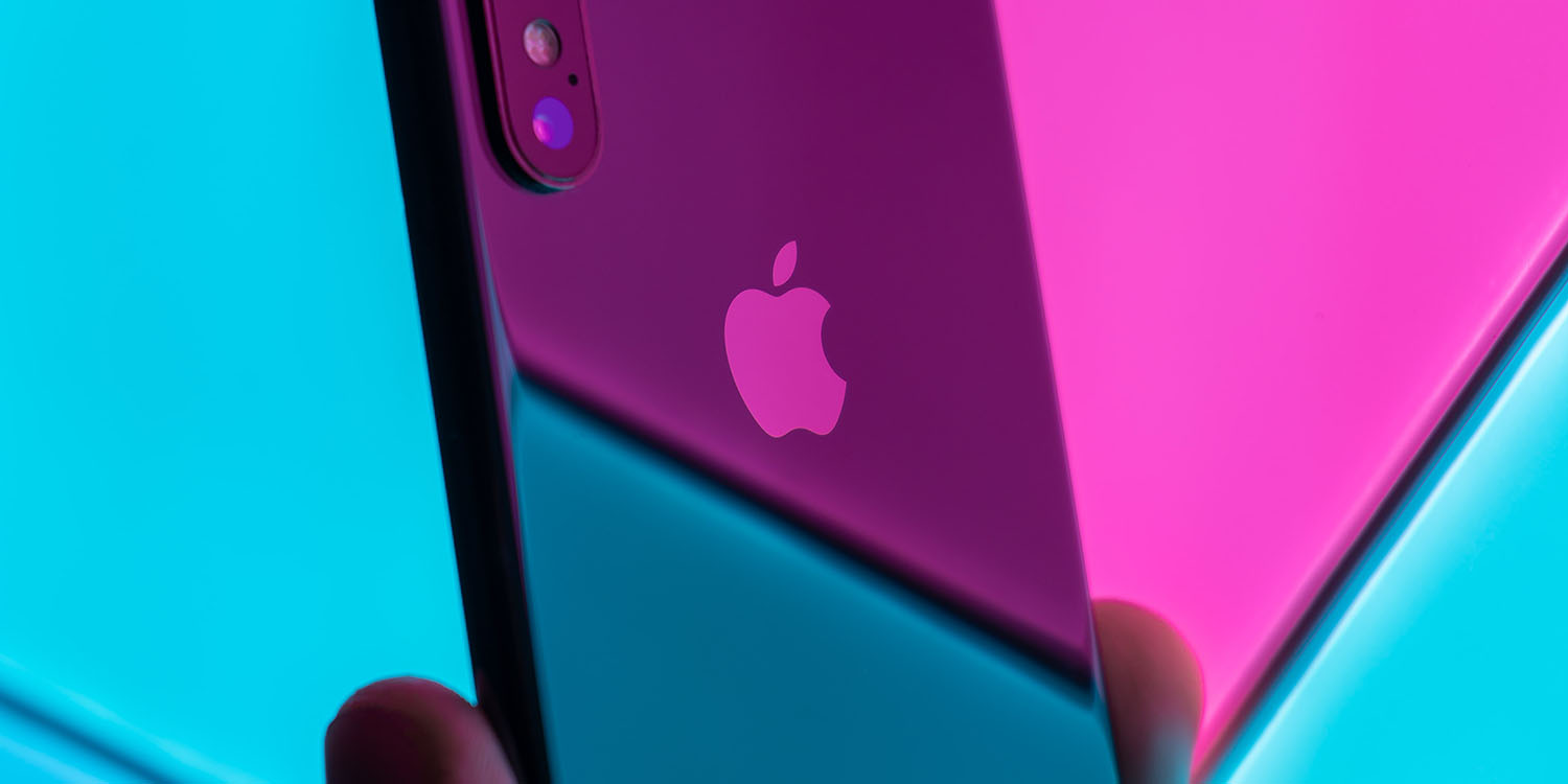 Smartphone slump | iPhone in colored lighting