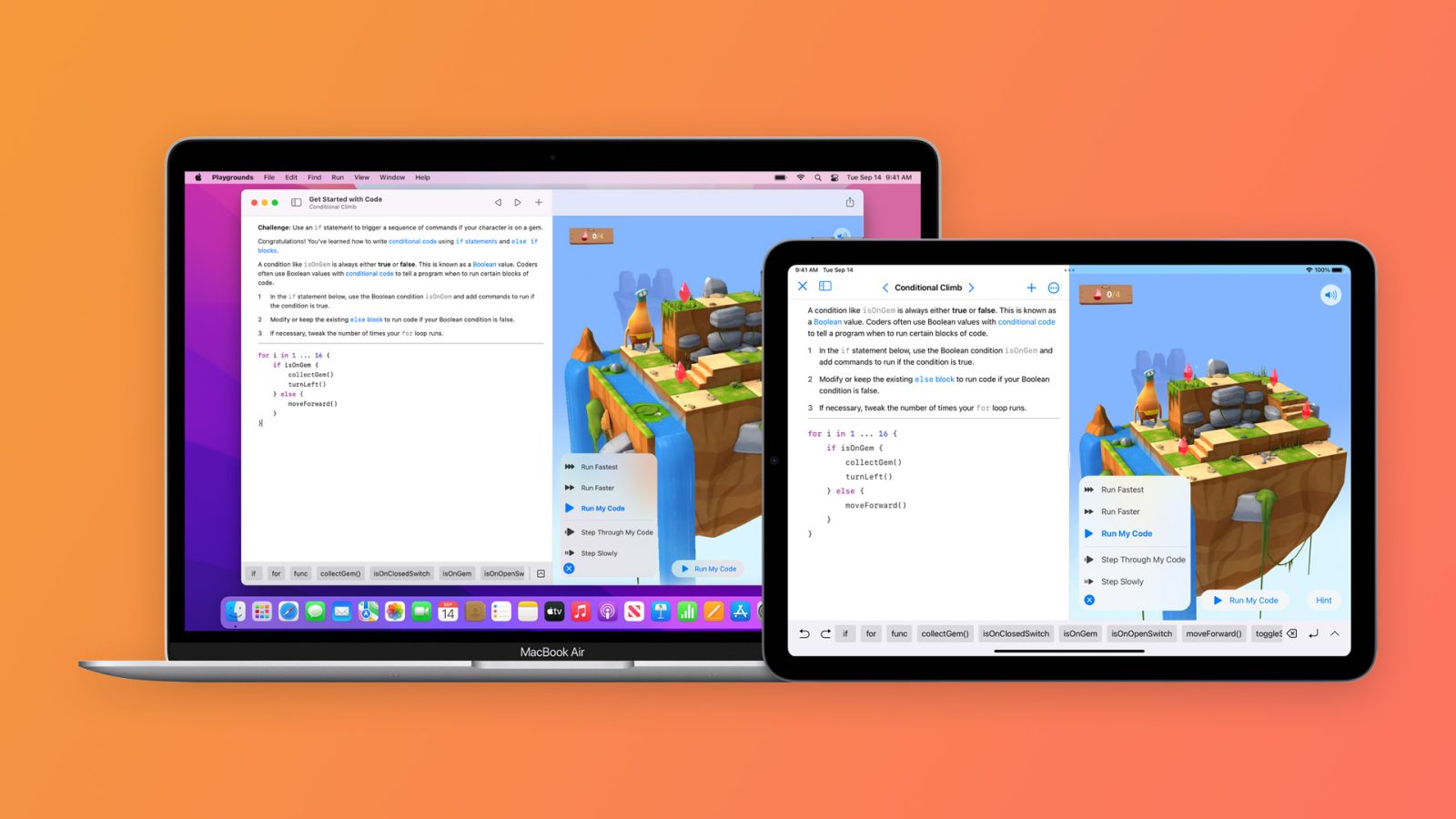 Swift Playgrounds mis à jour avec une interface iPad améliorée et des leçons d'apprentissage automatique