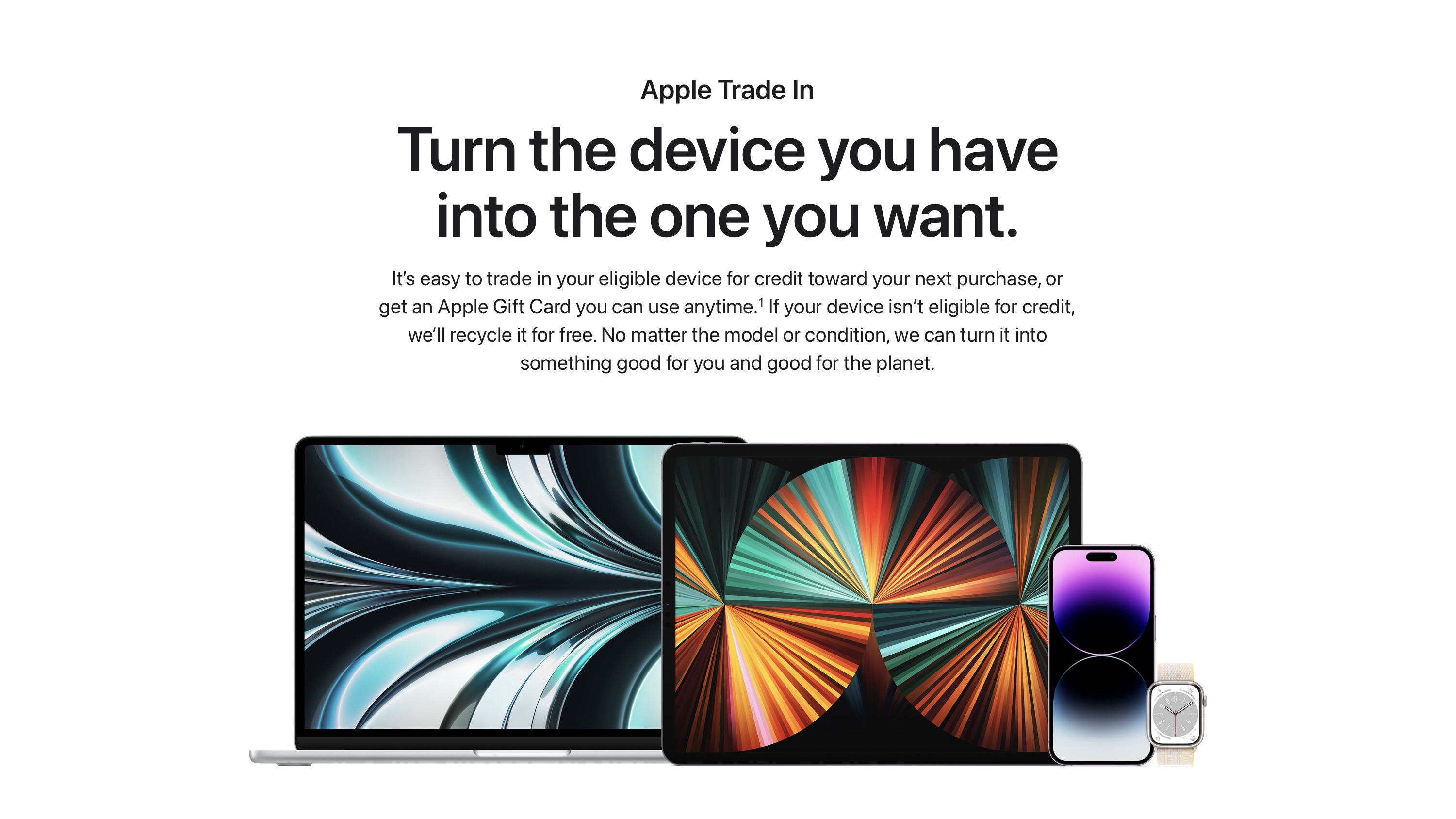 Watch trade hot sale in apple