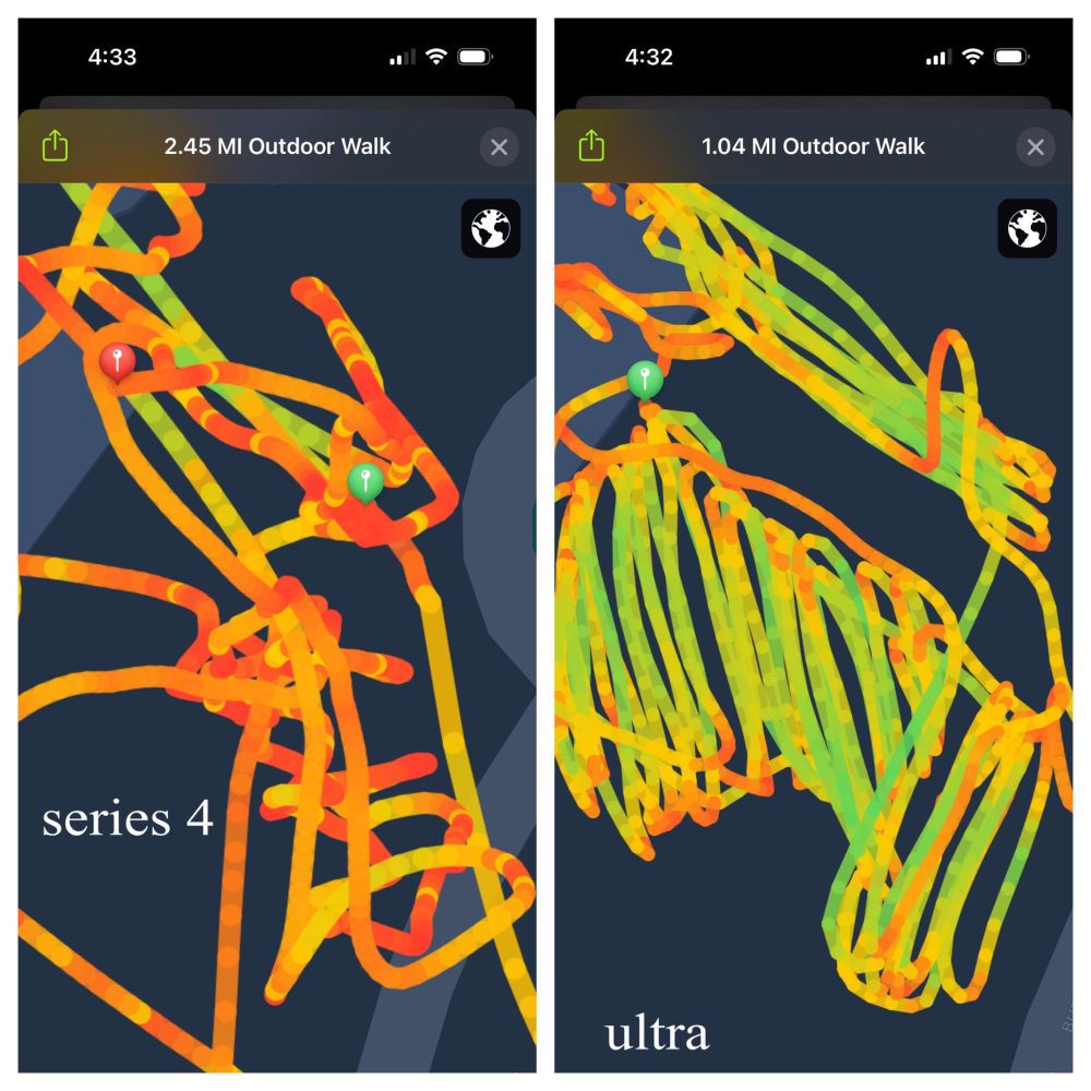 Watch Ultra GPS outperforms Series in this exercise test