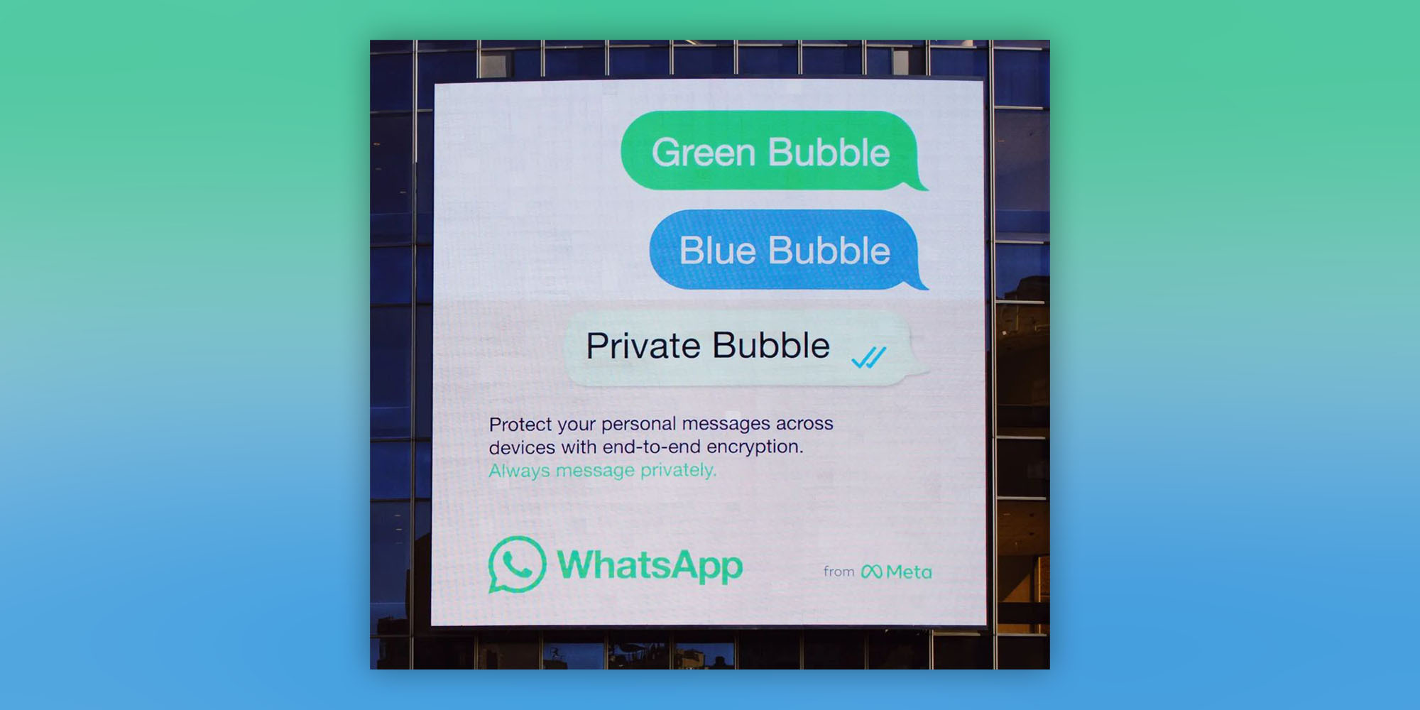 Meta Targets Apple With New IMessage Vs. WhatsApp Billboards