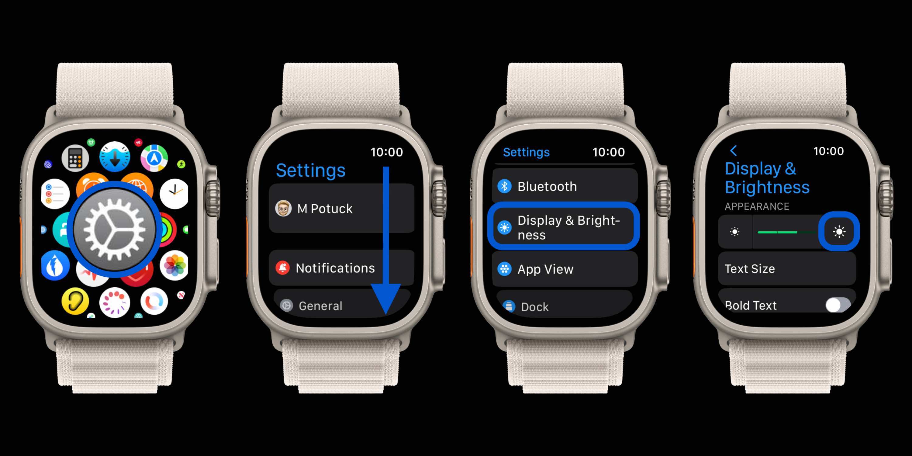 Apple watch best sale brightness at night