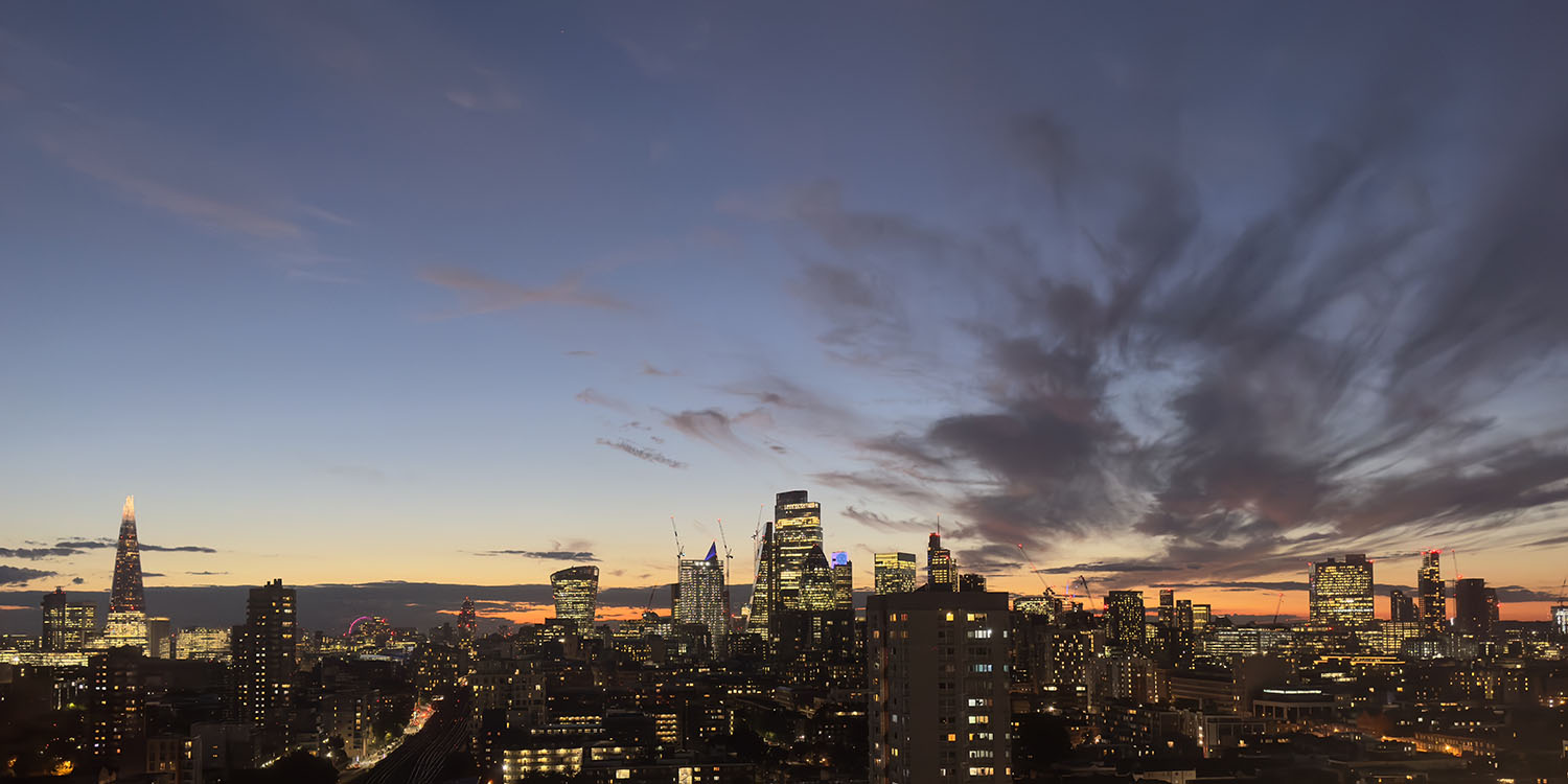 iPhone 14 Pro 48MP | Sample photo of London skyline at sunset