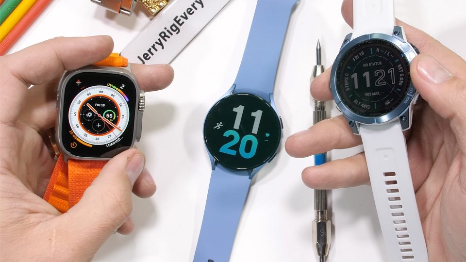 Apple Watch Ultra's sapphire crystal compared to other smartwatches in durability test