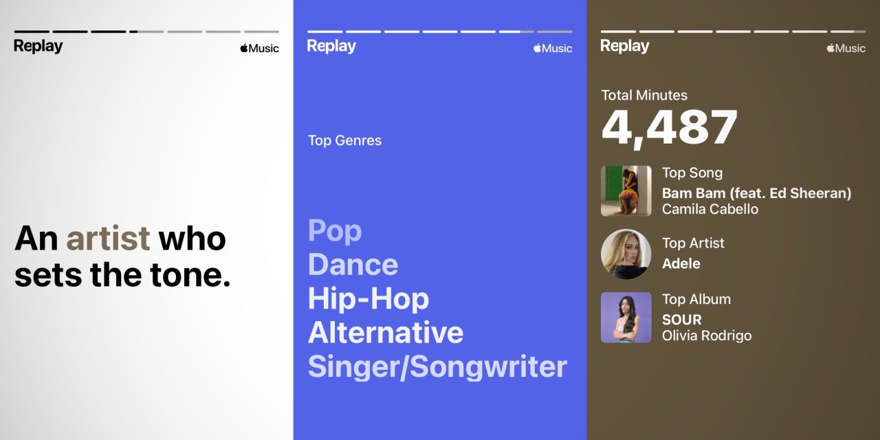 Apple Music Replay overhauled for 2022 with animated highlight reel of your favorite songs and artists