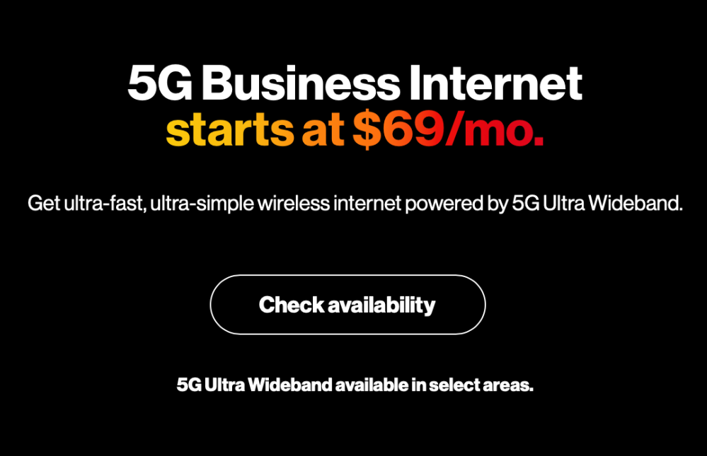 Meilleur Internet professionnel 5G Verizon