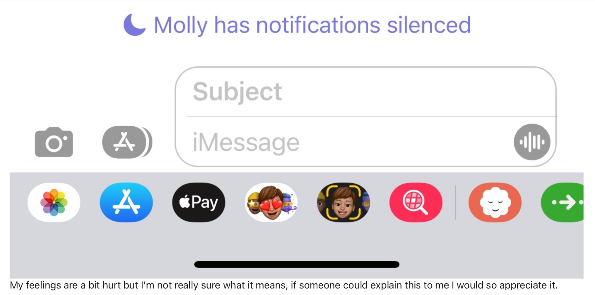 A random 'notifications are silenced' message bug is confusing us