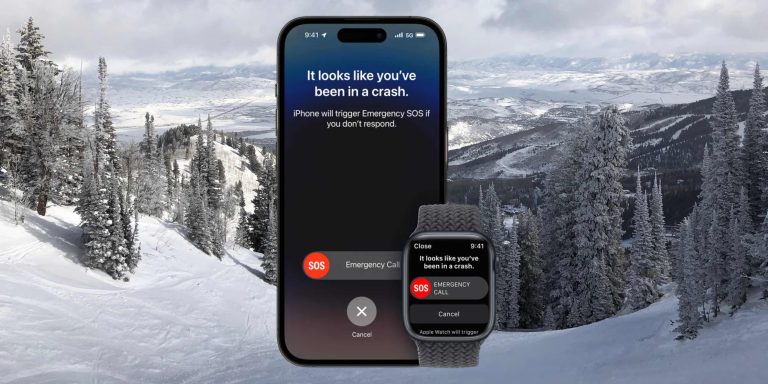 iPhone 14 Crash Detection skiing