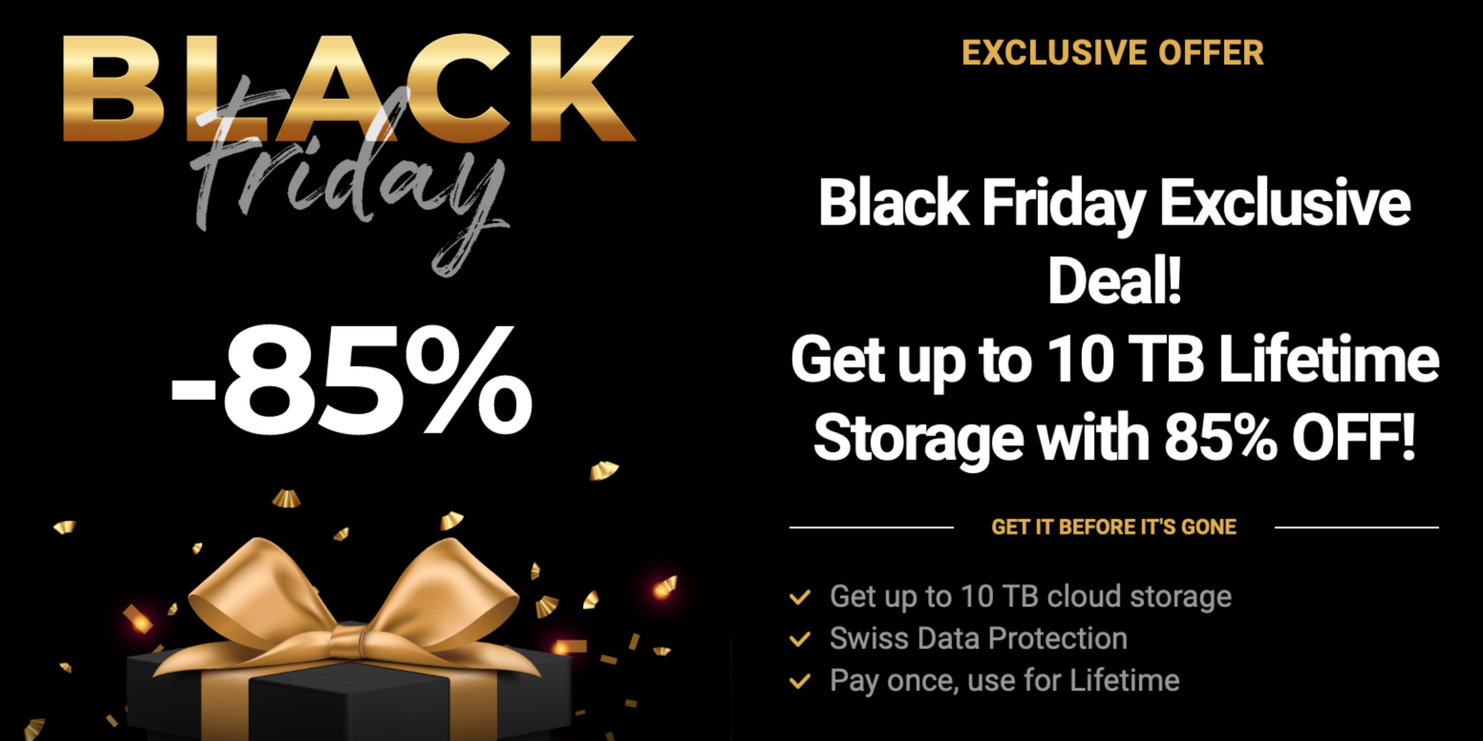 Black Friday discount for lifetime storage on pCloud