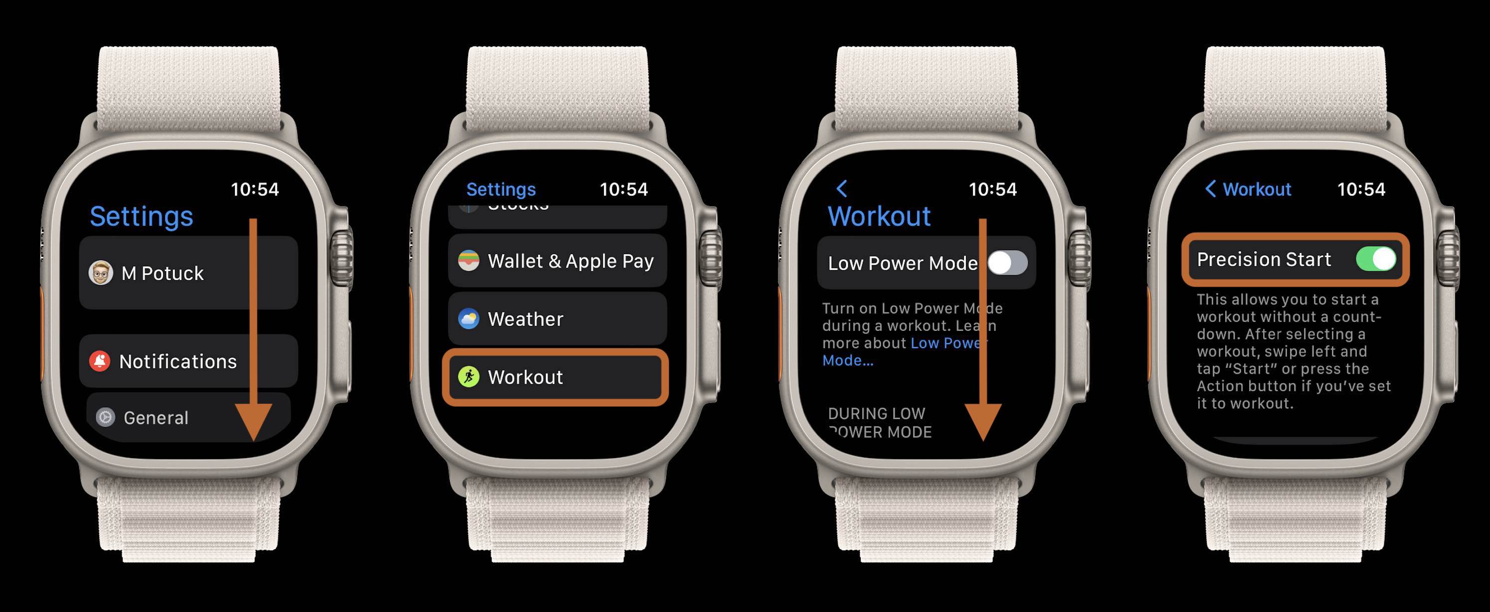 غیرفعال کردن شمارش معکوس برنامه Apple Watch Workout