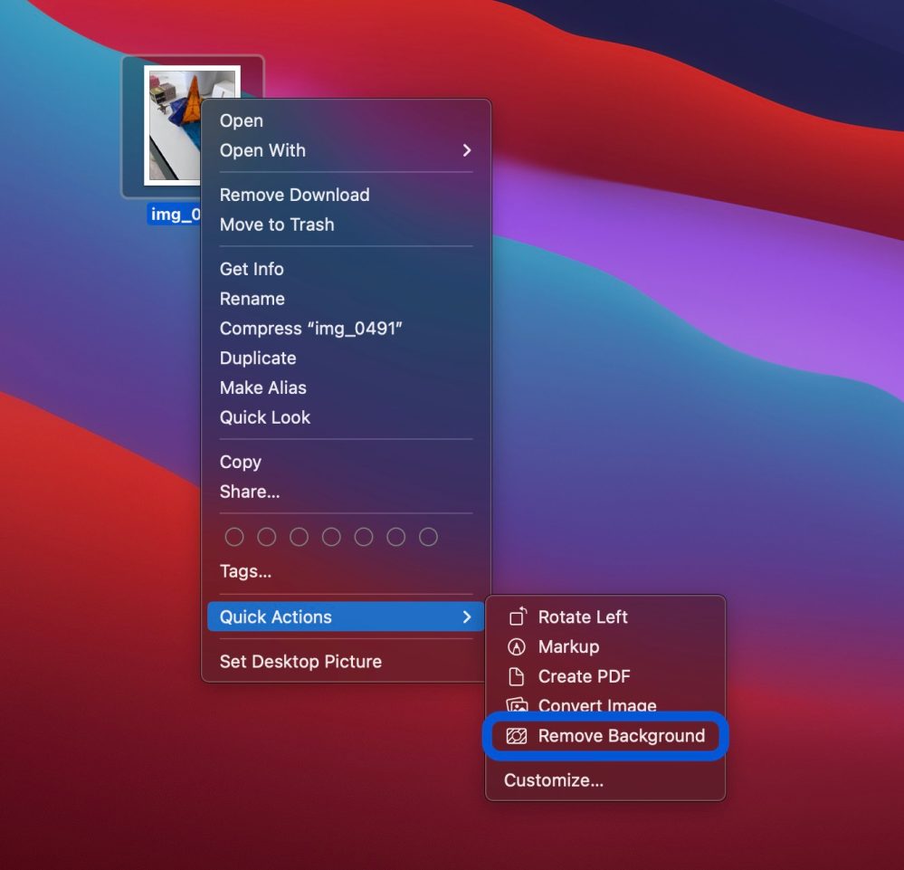 Remove images from backgrounds on Mac 1
