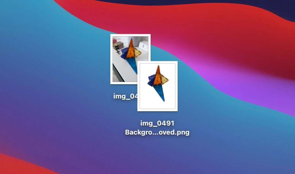 Mac 2 で背景から画像を削除する