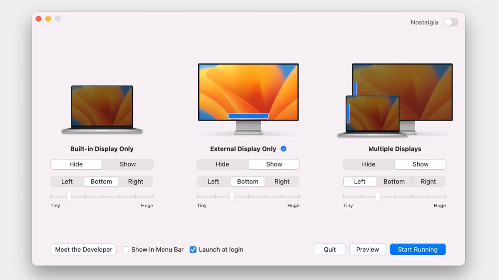 This Mac app lets you link different Dock settings to different display setups