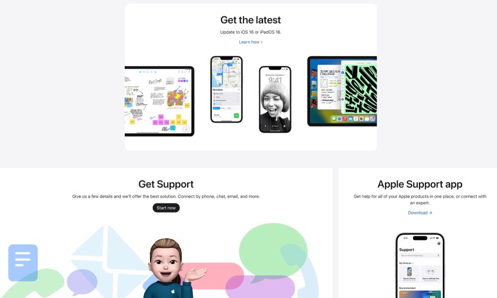 apple support redesign