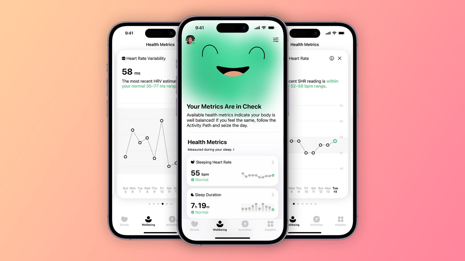 Gentler Streak gets new 'Wellbeing' section to show users an intuitive summary of their health data