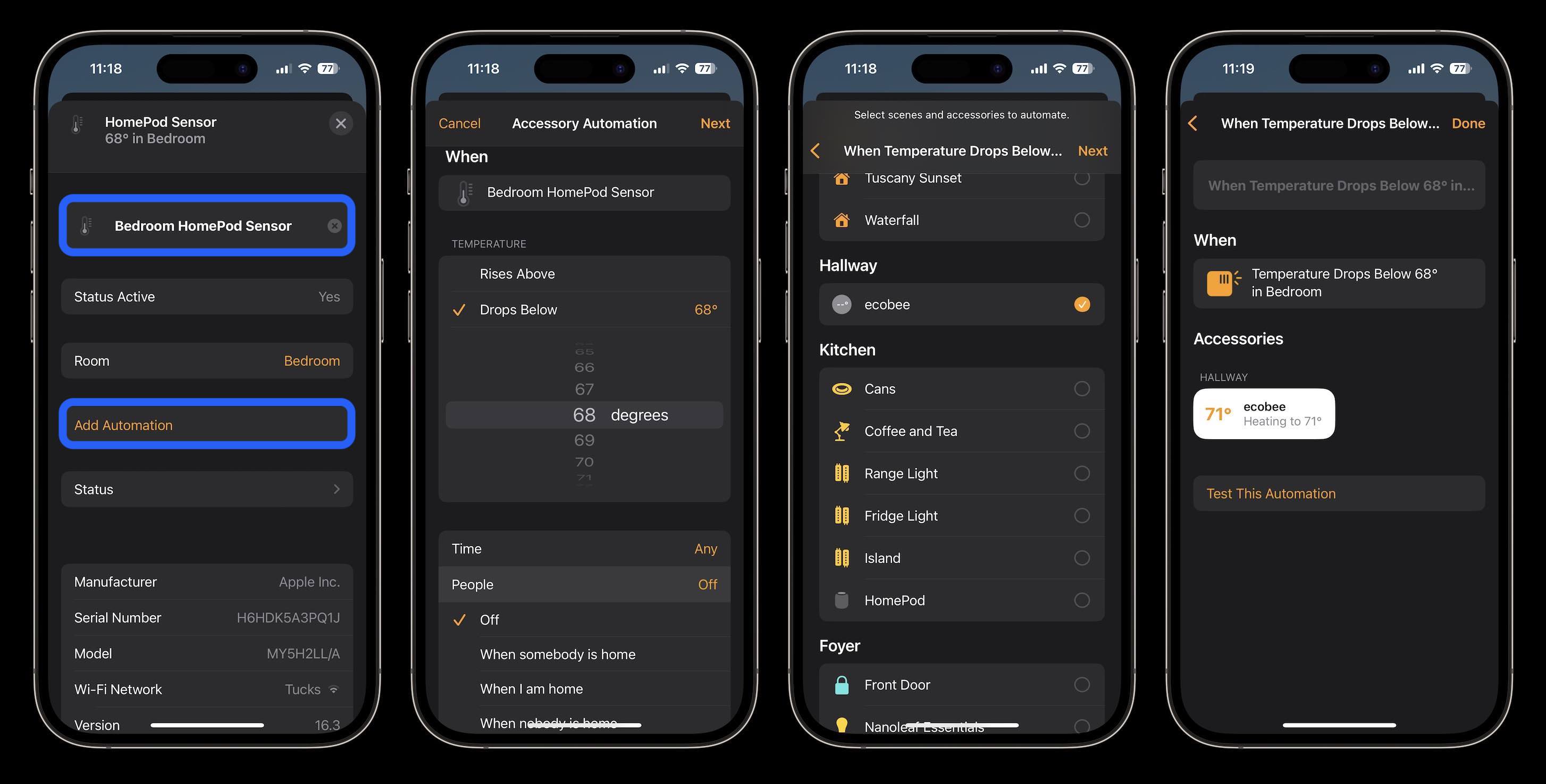 First look at HomePod Mini temperature and humidity sensors in HomeKit in  iOS 16.3 