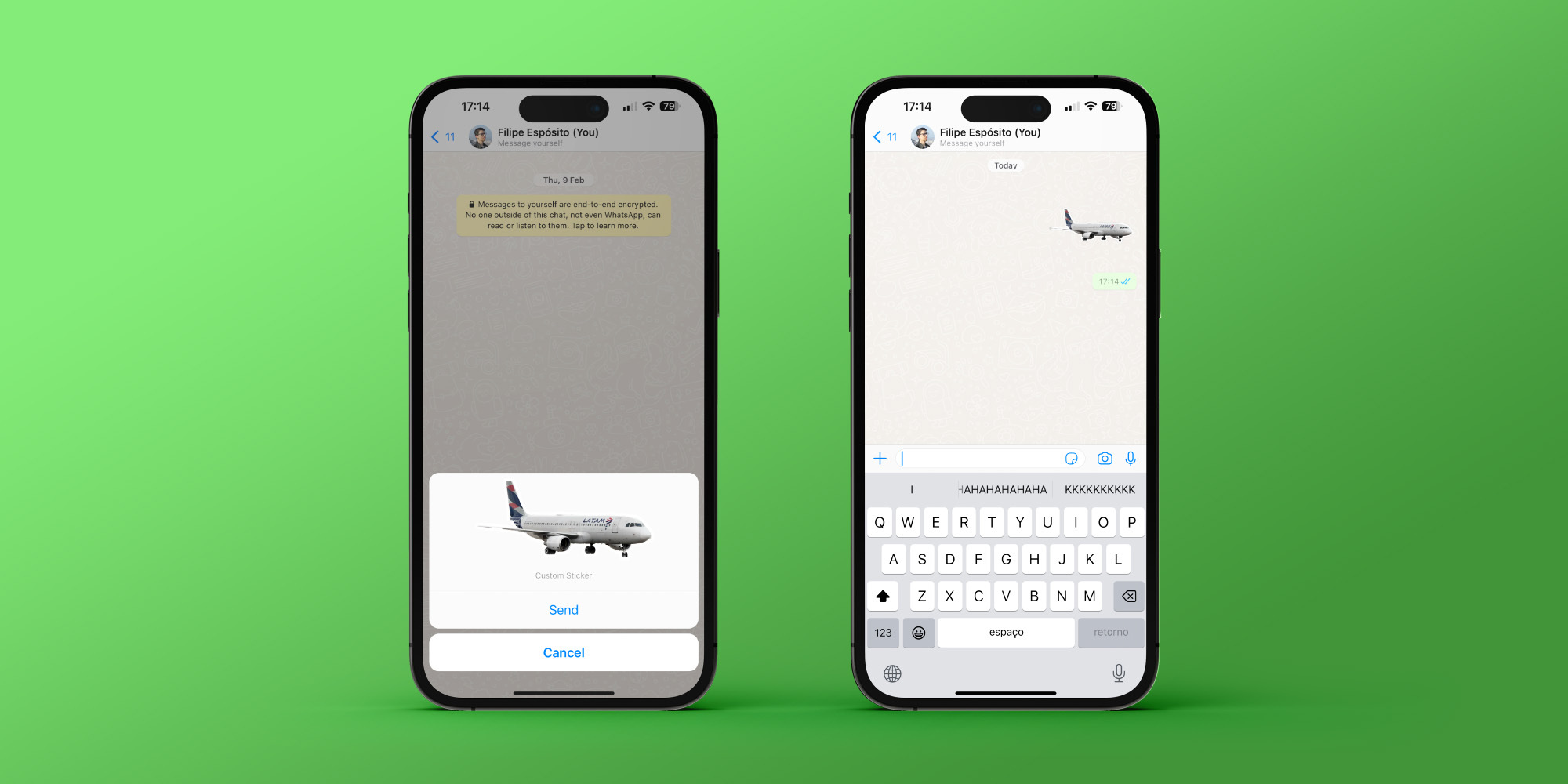WhatsApp for iPhone now lets you your own stickers