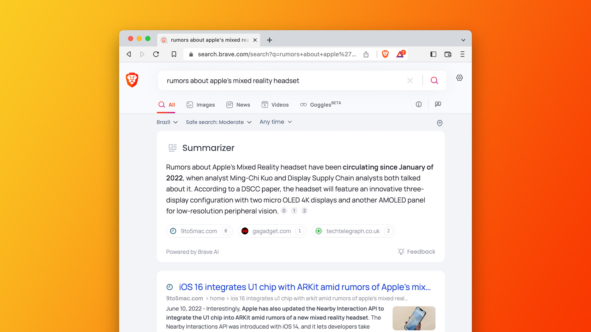 Brave Search introduces AI-based 'Summarizer' feature as a response to ChatGPT