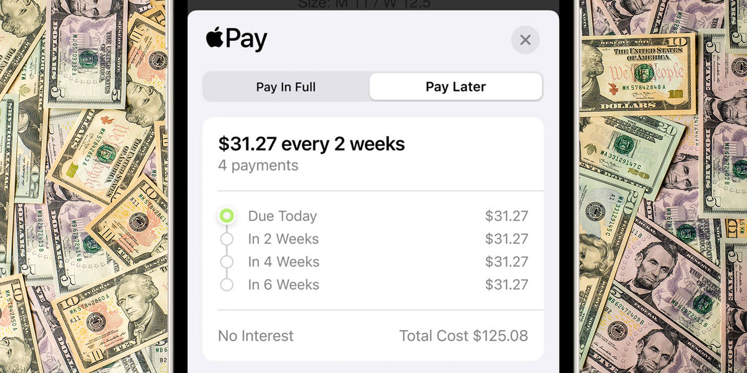 Should you use Apple Pay Later | Screenshot over dollar bills