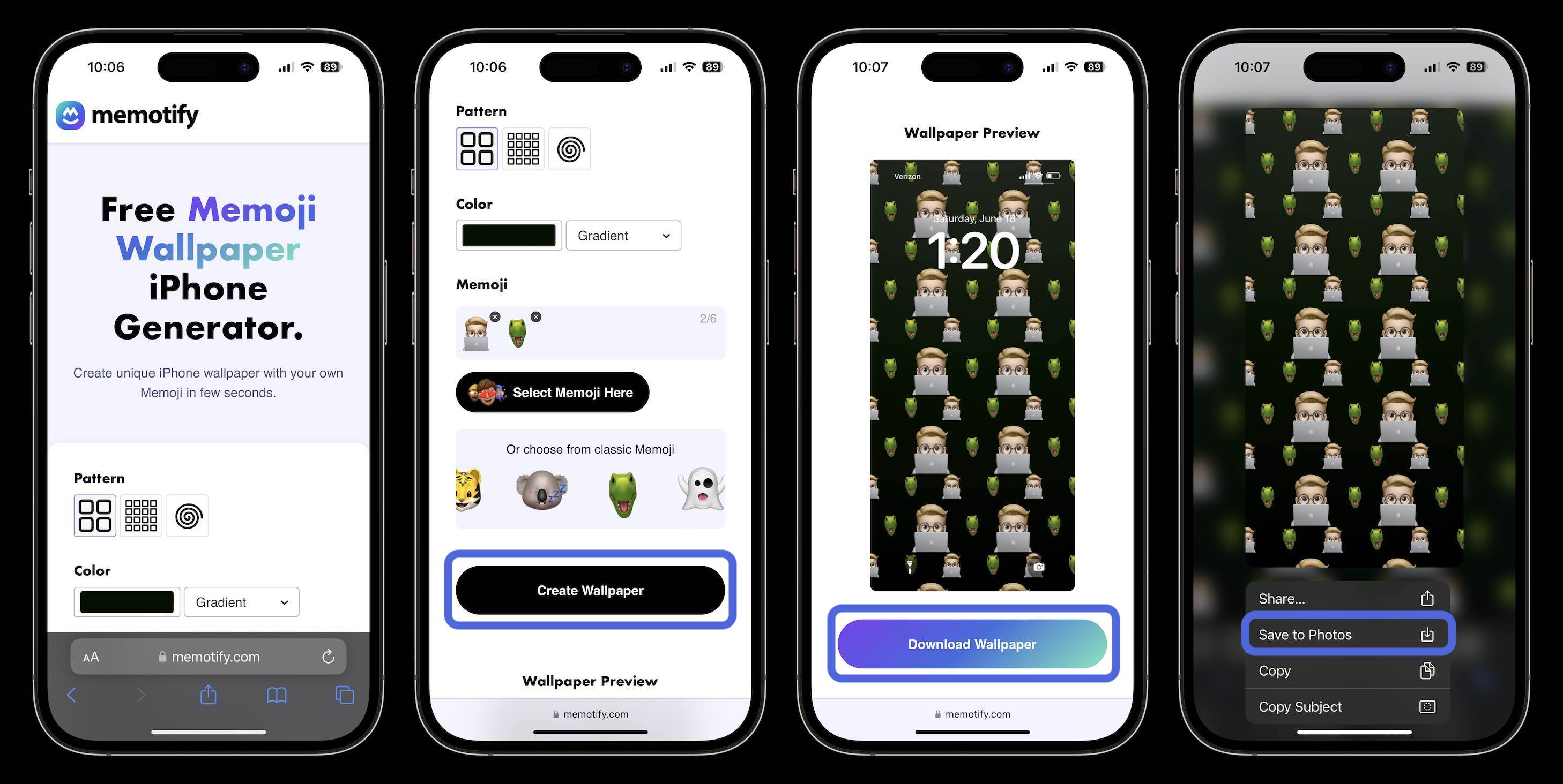 create Memoji wallpapers for iPhone 1