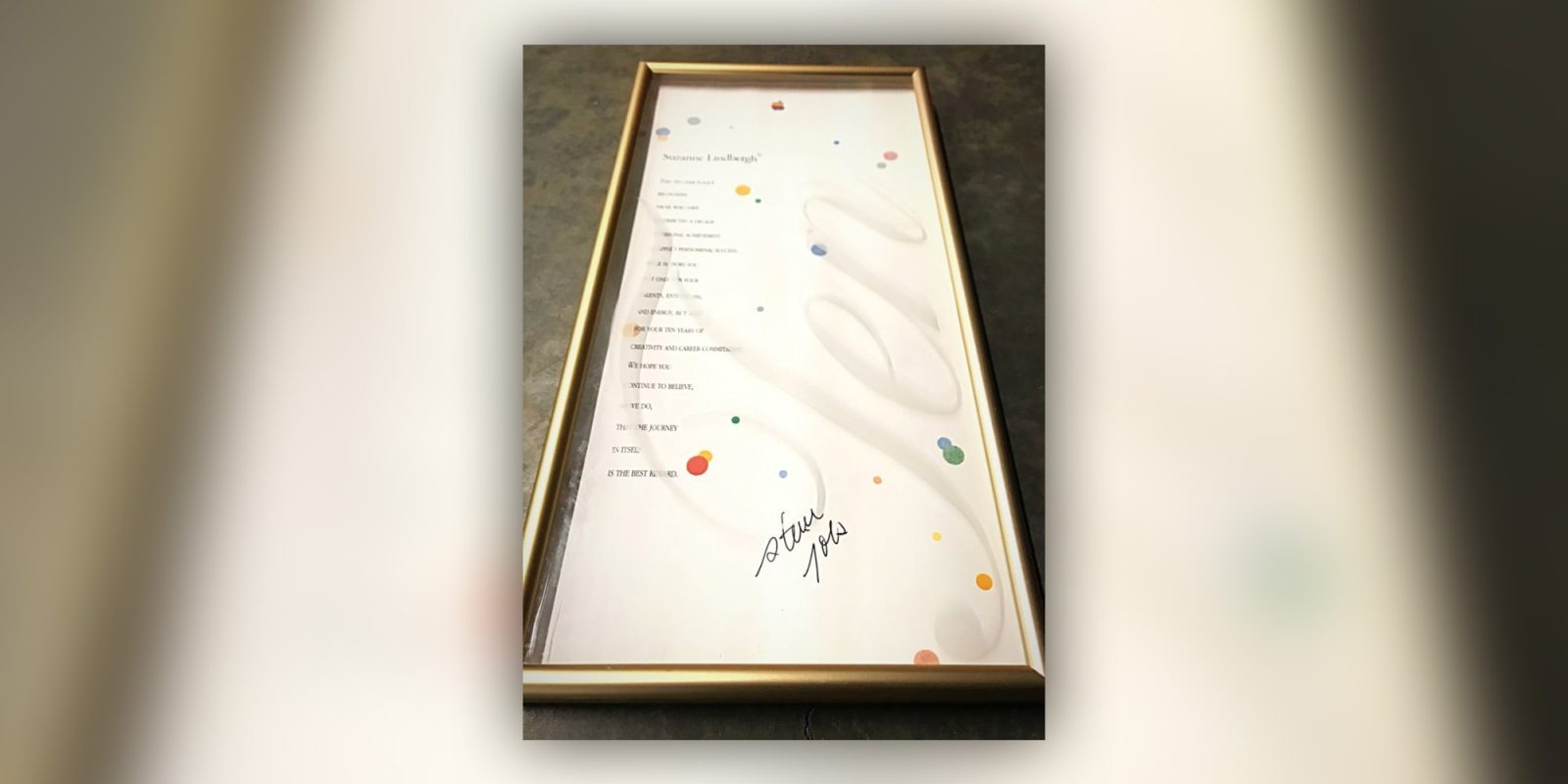 This Steve Jobs autographed award could be yours for a cool $95,000