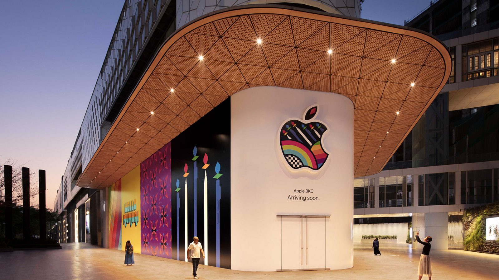 Apple unveils the barricade of its first retail store in India ahead of opening this month