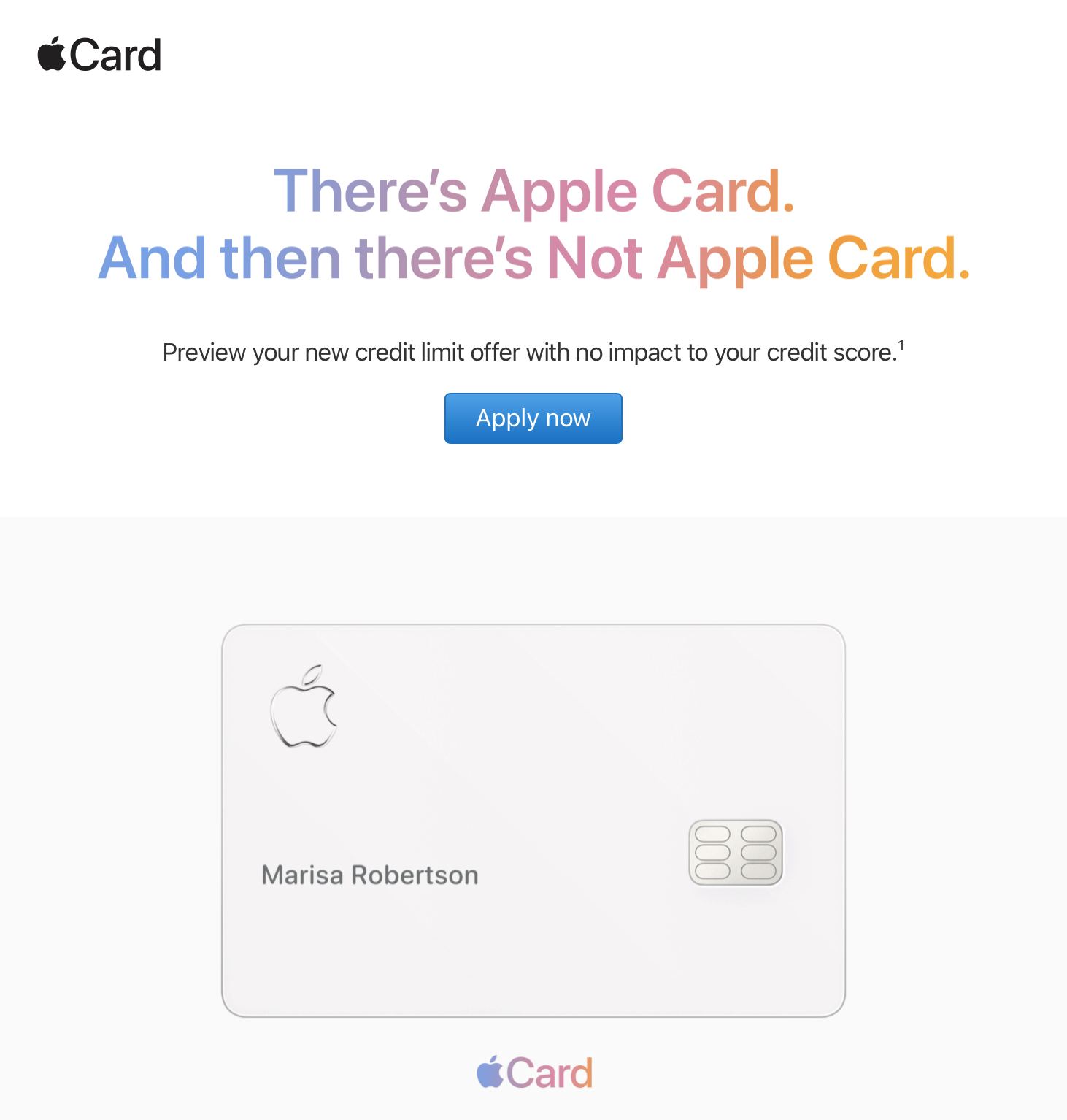 نمای کلی محدودیت اعتباری کارت اپل