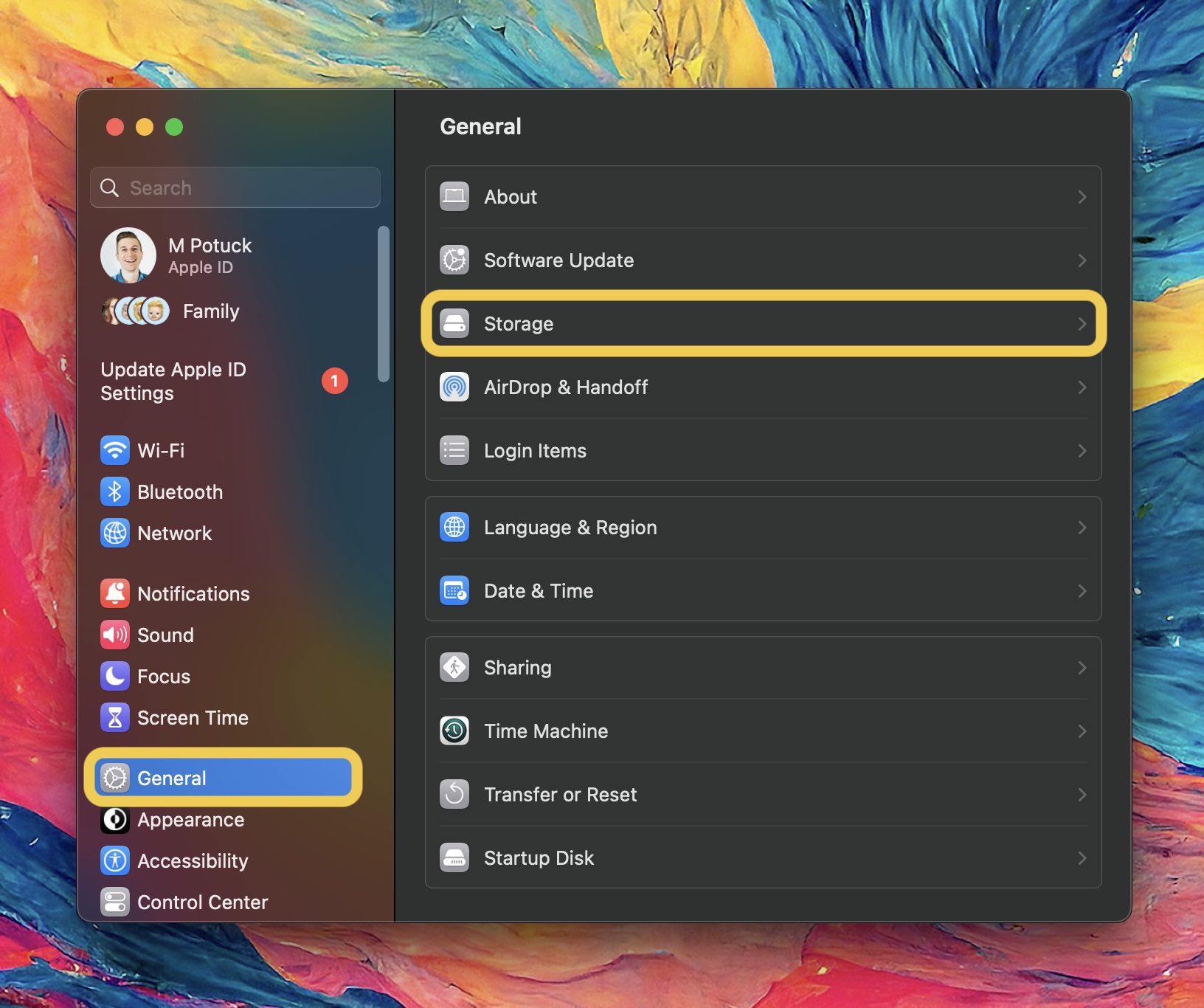 how to free up other users and shared storage on mac