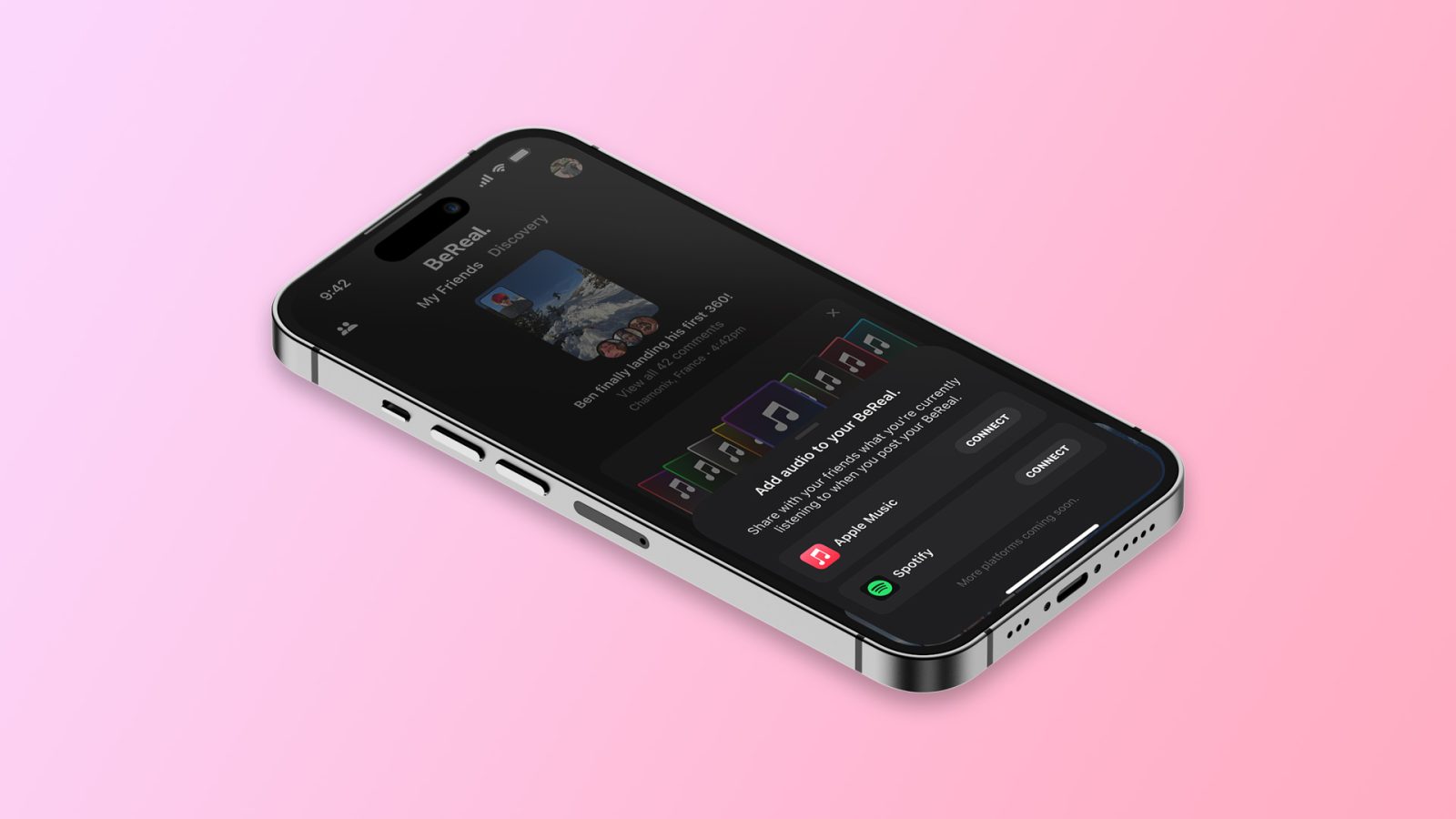 BeReal ahora está implementando la integración de Apple Music para compartir canciones dentro de la aplicación