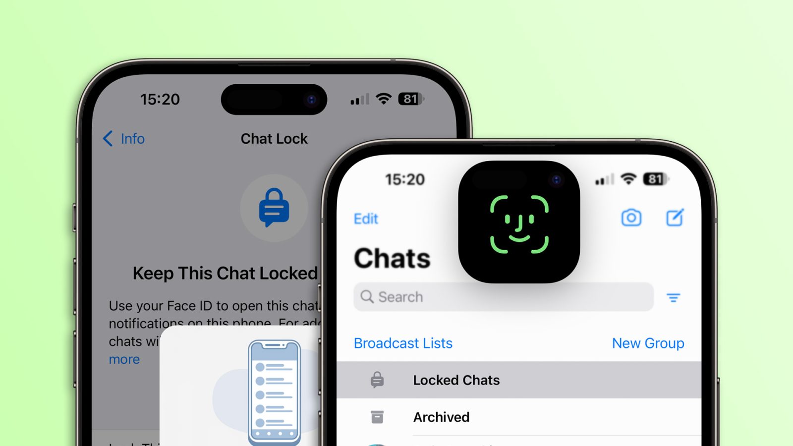 WhatsApp now lets users lock specific chats with Face ID and Touch ID