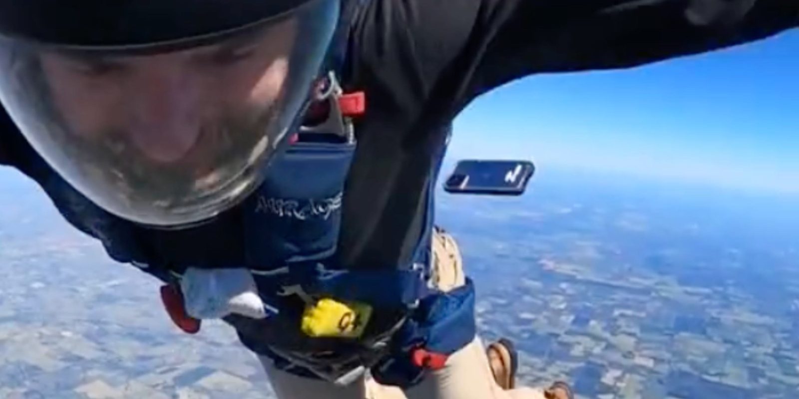 iPhone 14000 foot drop skydiving survives