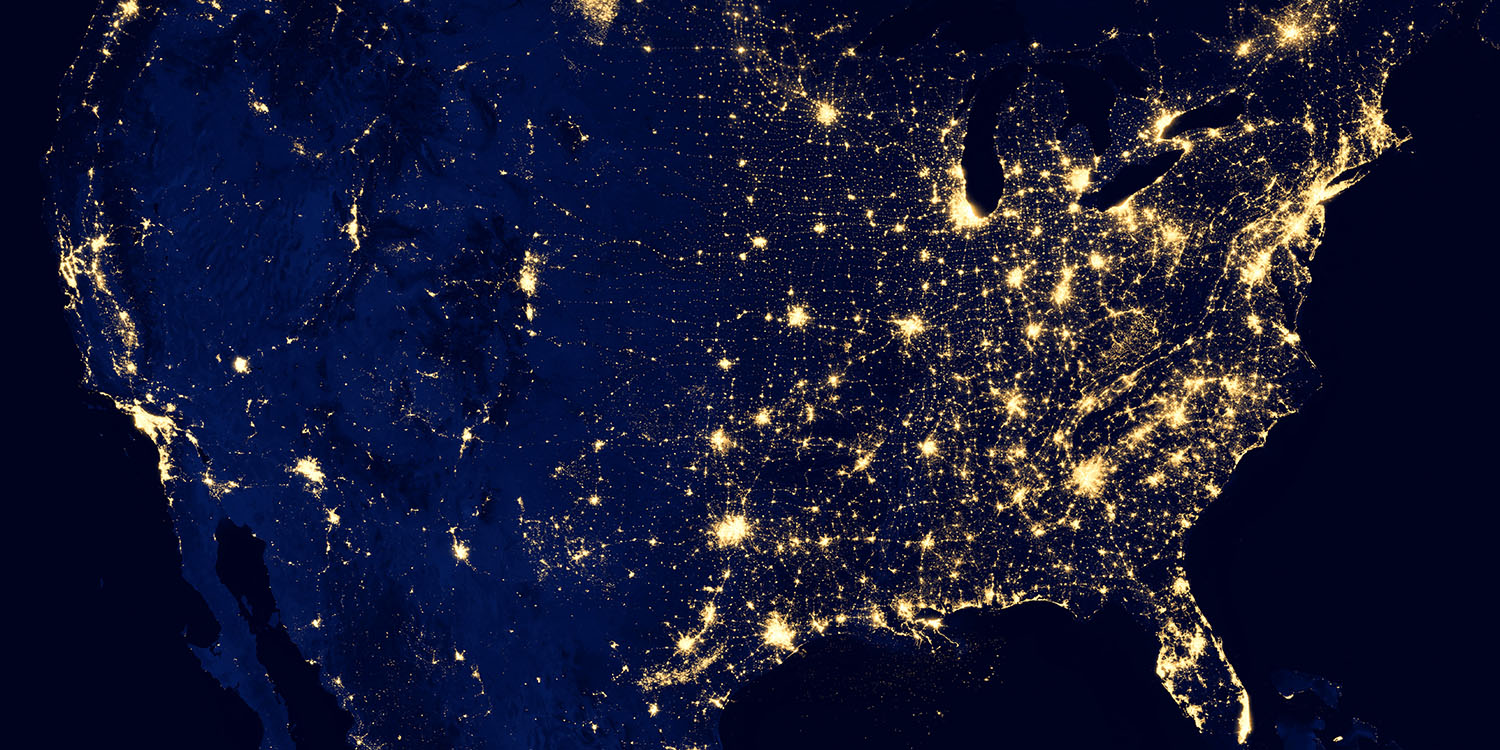 Broadband subsidies | NASA image of USA from space at night