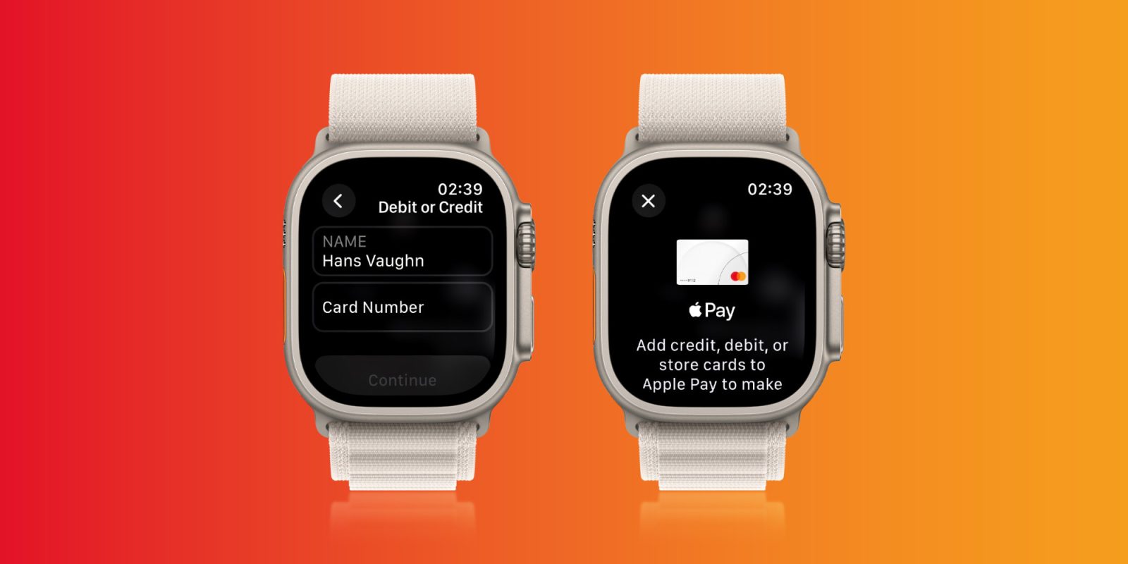 watchOS 10 lets users add cards to Apple Pay directly from the Apple Watch